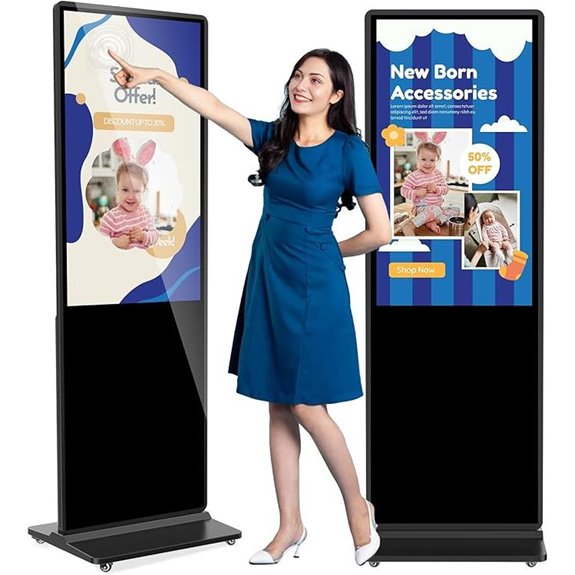 14 High-End Portable Digital Signage Kiosks for Trade Shows in 2026 4 43-Inch Indoor Touchscreen Digital Signage Kiosk