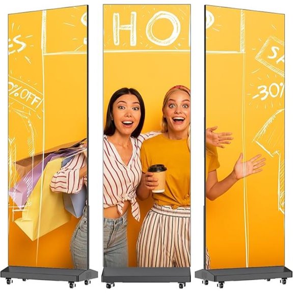 15 Best Digital Signage Displays for Trade Show Booths in 2026 7 80 Inch LED Digital Signage Display with Flight Case