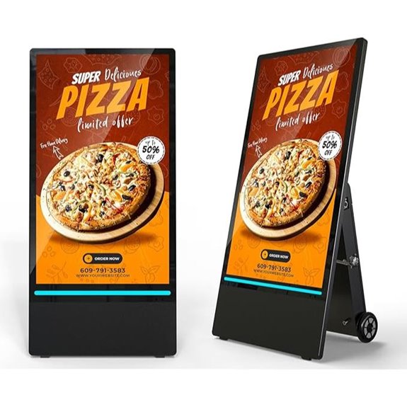 12 Best Portable Digital Signage Kiosks for Retail Promotions in 2026 5 43-Inch Rechargeable Outdoor Digital Signage Kiosk