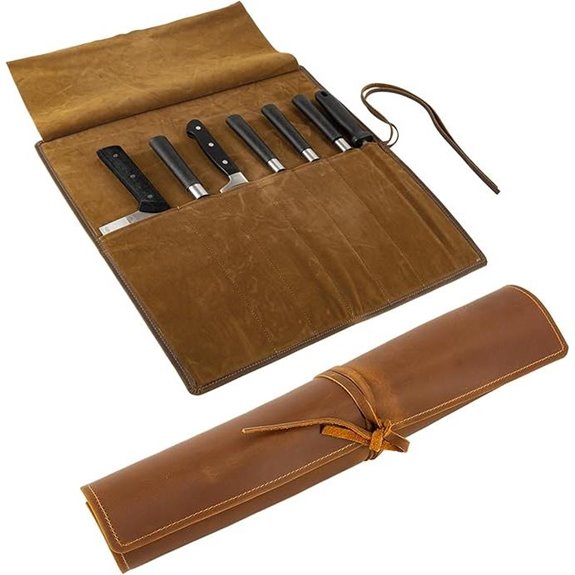 15 Best Knife Rolls for Chefs in 2026 That Elevate Your Kitchen 4 Genuine Leather Chef Knife Roll with 7 Slots