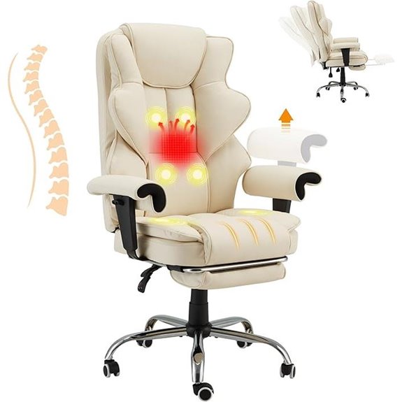HOMREST 6-Point Massage Executive Office Chair