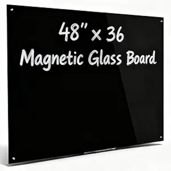 10 Best Premium Interactive Whiteboards for 2026 Brainstorming Sessions 3 Magnetic Black Glass Dry Erase Board with Accessories