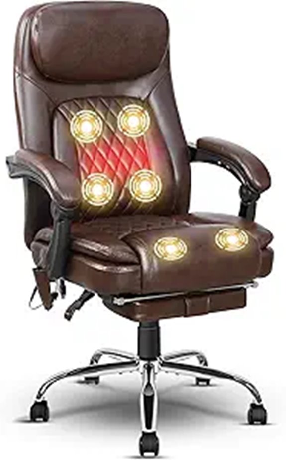 15 Best High-End Massage Chairs for Office Wellness in 2026 7 6 Point Massage Office Chair with Heating & Footrest