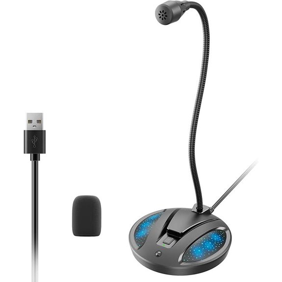 USB Microphone with Gooseneck & Noise Cancellation