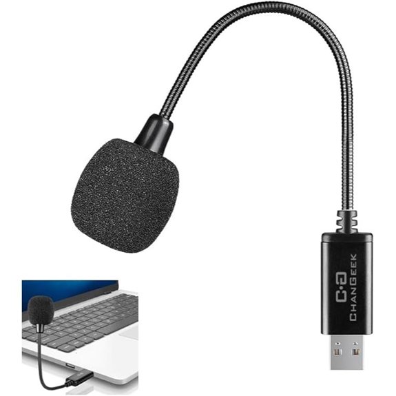 Mini USB Microphone with Gooseneck for PC & Mac