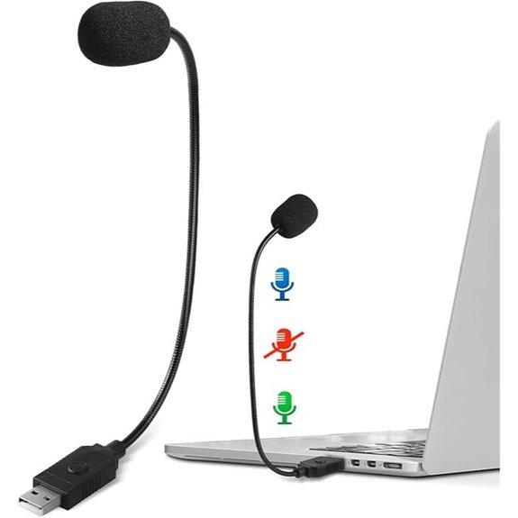Mini USB Condenser Microphone with Mute for PC & Mac