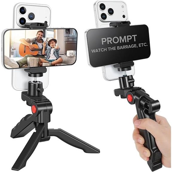 mobile teleprompter with tripod