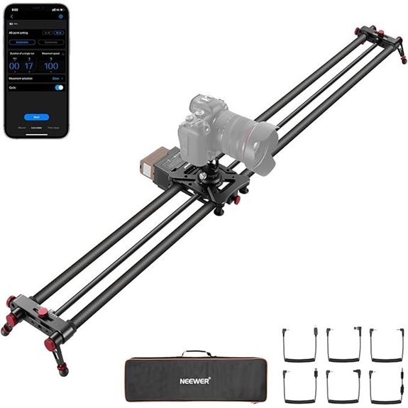 14 Best Top-Rated Motorized Camera Slider for Studio Filming in 2026 11 NEEWER 47.2 Motorized Camera Slider with App Control