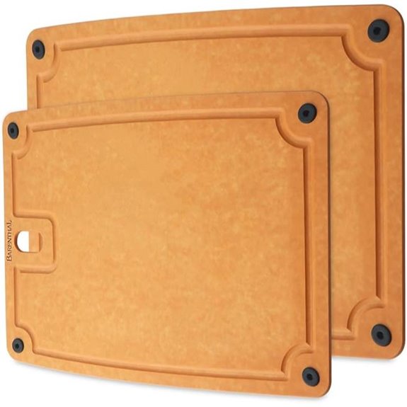 Kitchen Cutting Boards 2-Pack Non-Slip Juice Groove