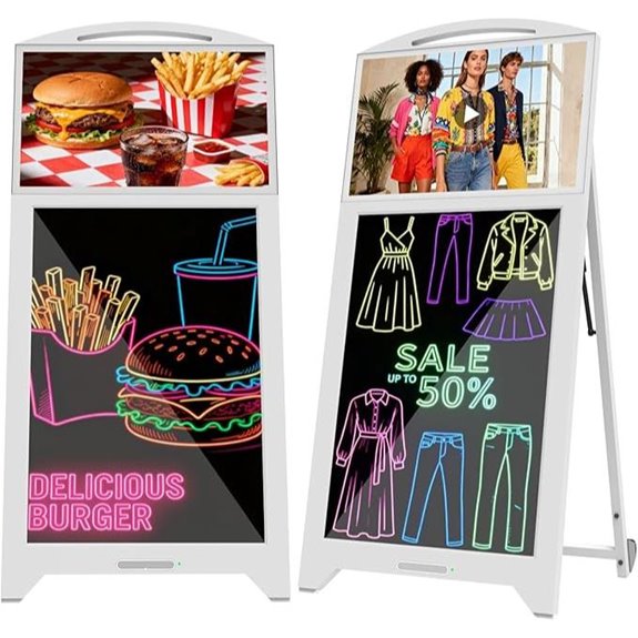 43'' Portable Digital Signage with LCD & LED Display
