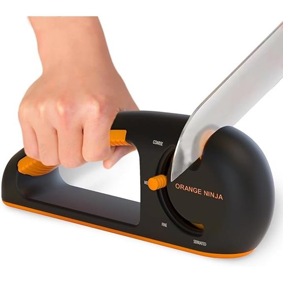 15 Best Knife Sharpeners for 2026 That Keep Edges Razor Sharp 5 Orange Ninja 4-Stage Knife Sharpener with Non-Slip Grip
