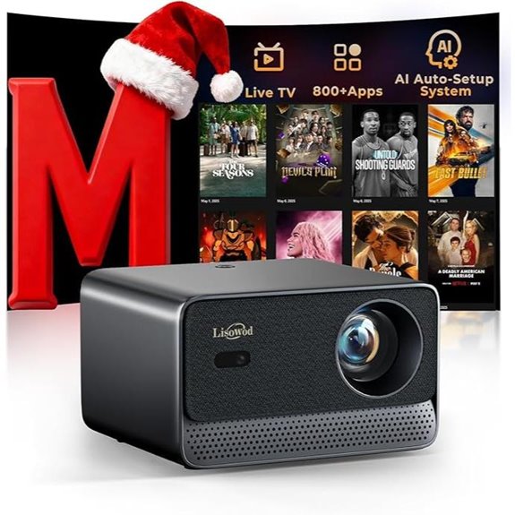 8 Best 4K Projectors for High-End Presentations on Amazon 5 WiFi & Bluetooth 4K Outdoor Projector with Apps