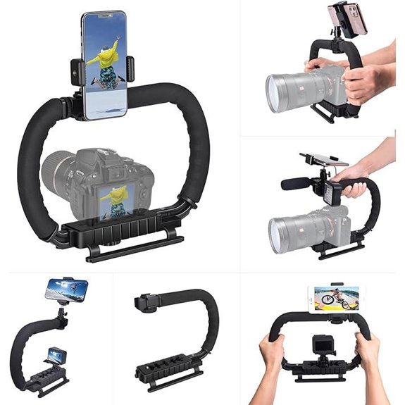 Camera Stabilizer Cage Mount for Phones and Action Cameras