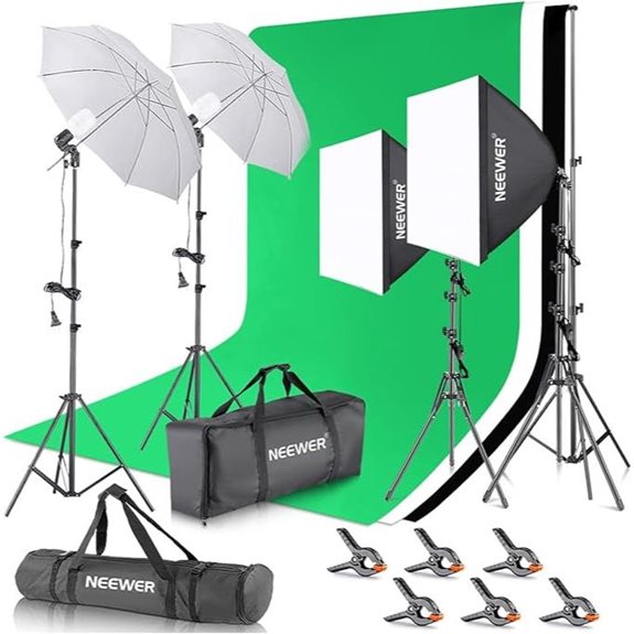 NEEWER Photography Lighting Kit with Backdrops