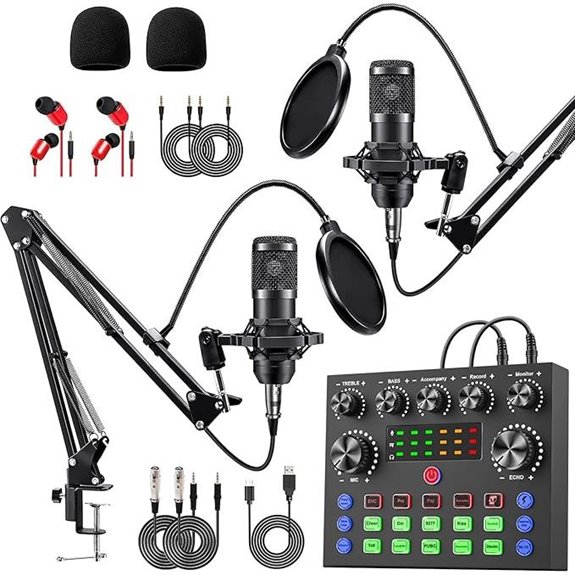 Podcast Equipment Bundle with V8 Voice Changer & Microphone