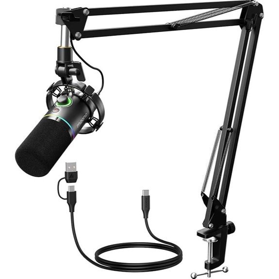 MAONO XLR/USB Podcast Microphone Kit with Boom Arm