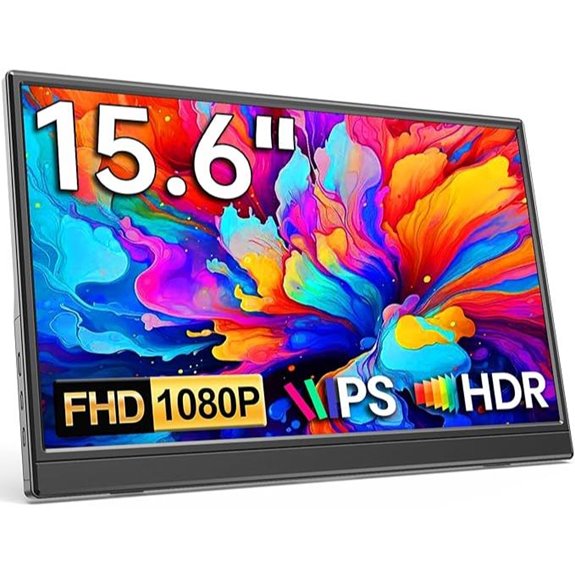KQC 15.6 Portable 1080P FHD Monitor with HDMI
