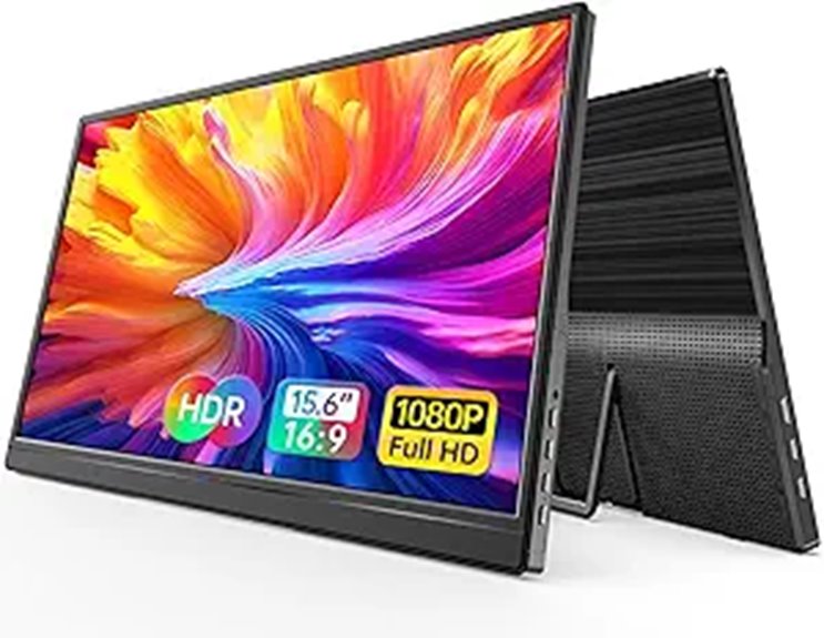 WGK 15.6 Portable 1080P Monitor with Speakers