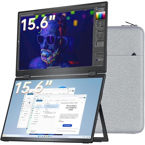 VisionOwl 15.6 Portable 1080P Monitor with HDMI & VESA