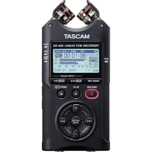 TASCAM DR-40X Portable 4-Track Field Recorder