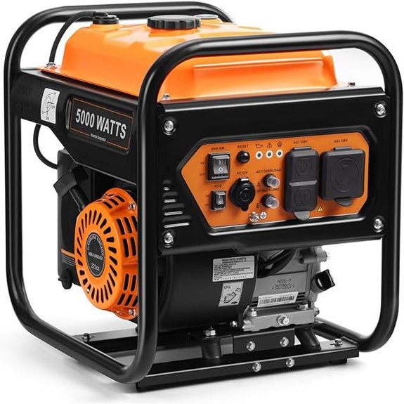 5000W Gas Inverter Generator Portable Home Backup