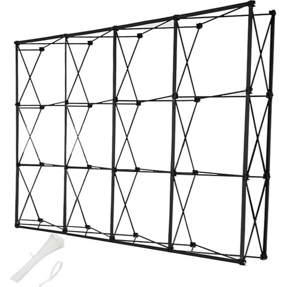 Portable Pop-Up Display Stand with Fabric Backdrop