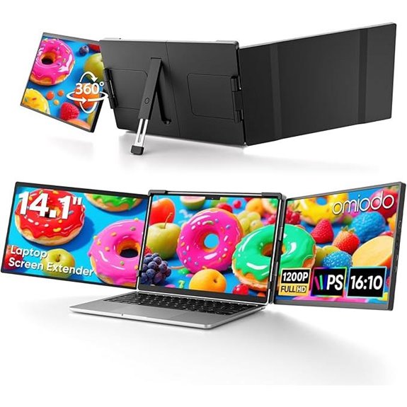 14–17.3 Portable FHD Triple Monitor Extender
