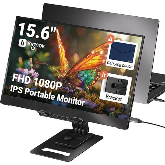 Ingnok 15.6 Portable FHD IPS Monitor with Stand