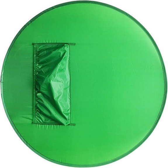 Portable Green Screen Background with Chair Attachment