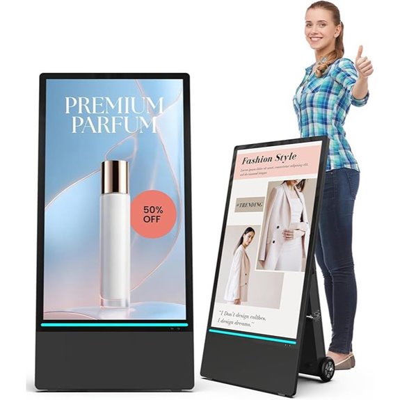 12 Best Portable Digital Signage Kiosks for Retail Promotions in 2026 8 HARZHI Portable Outdoor Digital Signage Display