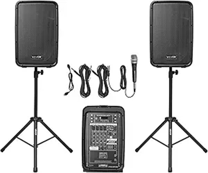 8 Top-Rated PA System With Mixer for Corporate Training in 2026 9 VEVOR Portable PA System with Microphone
