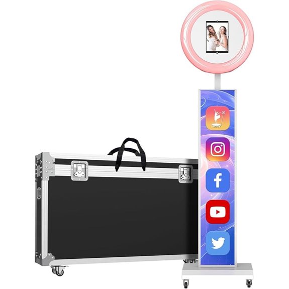 MWE Portable Photo Booth with RGB Lights and Remote