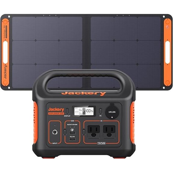 Jackery Solar Generator 300 with 100W Panel