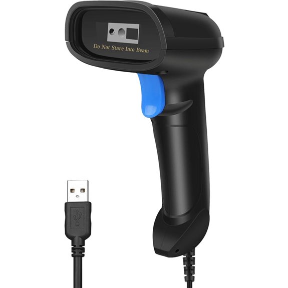 Handheld USB Barcode Scanner with Long Cable