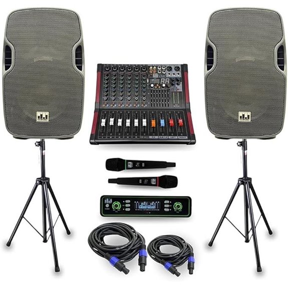 MUSYSIC 2000W Portable PA System with Microphone