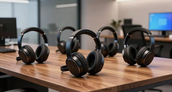 premium open office noise canceling headphones