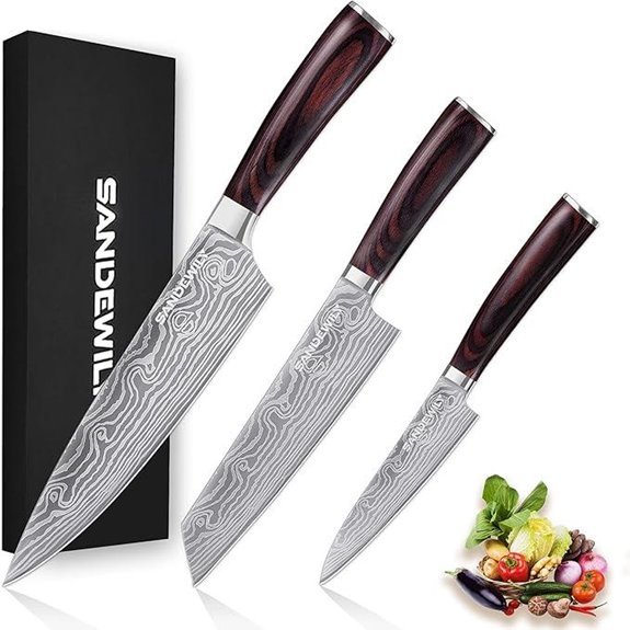 Professional Kitchen Chef Knife Set with Sheaths