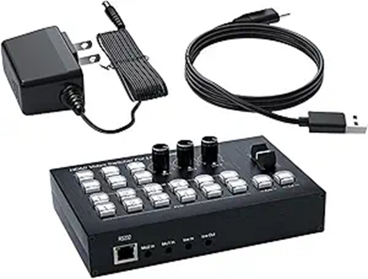 4-Input Professional Video Switcher for Live Streaming