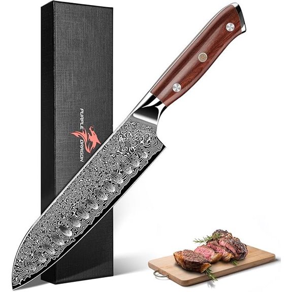 15 Best VG10 Knives for 2026 That Chefs Swear By 4 Purple Dragon 7-Inch Damascus Santoku Knife