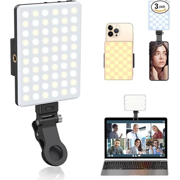 Selfie & Video Light with Rechargeable 60 LEDs