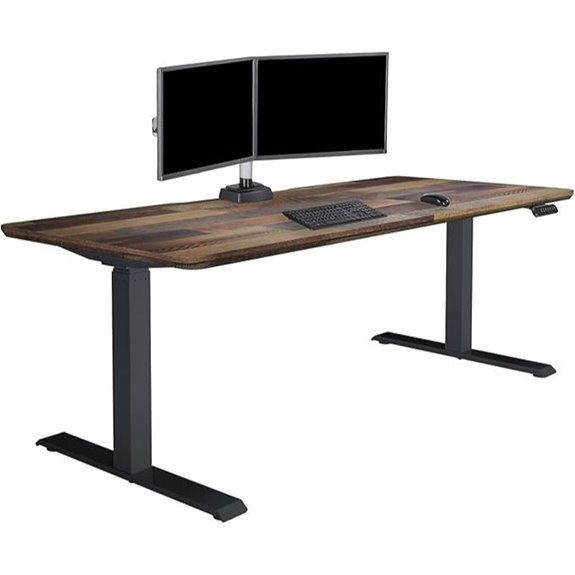 Vari Classic Electric Standing Desk 72x30 Reclaimed Wood