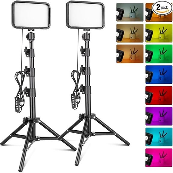 Torjim RGB Studio Lights with Tripod for Streaming