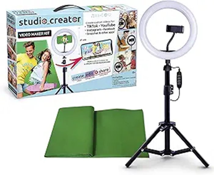 15 Best Green Screens for YouTube Studios in 2026 18 DIY Ring Light Kit with Green Screen and Phone Mount