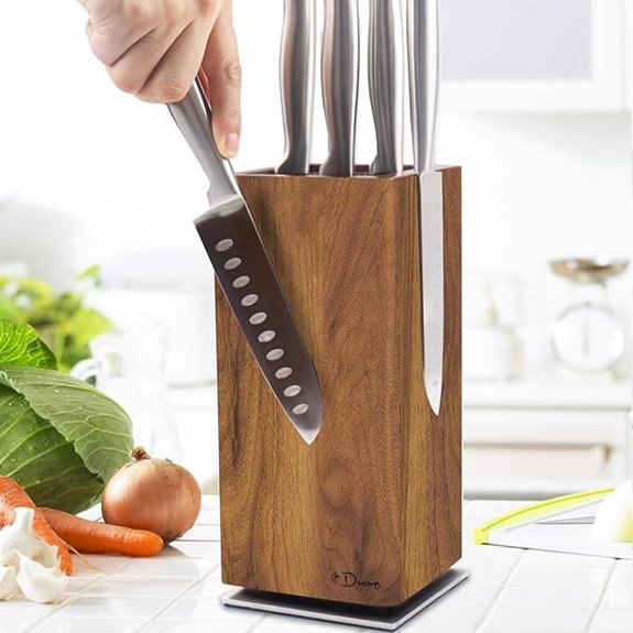 15 Best Countertop Knife Holders for 2026 That Chefs Love 11 Dmore Magnetic Knife Block with Rotatable Magnet Stand