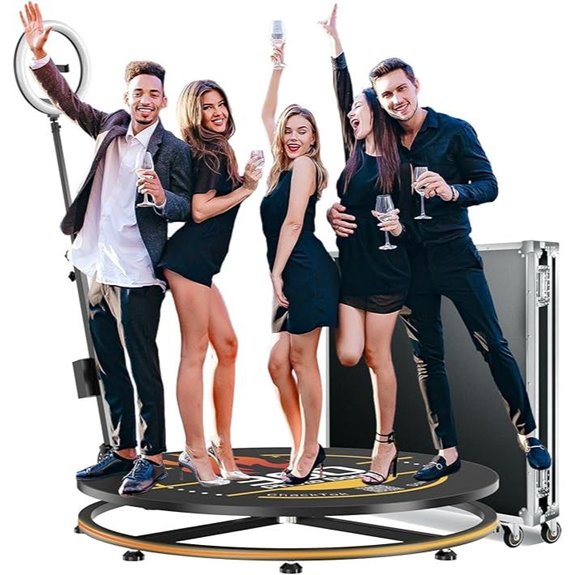 13 Top-Rated Photo Booth Machines for Weddings in 2026 12 360° Photo Booth Machine with RGB Lights & App Control
