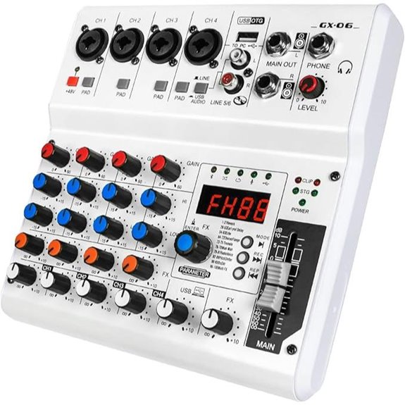 6-Channel Audio Mixer with Sound Effects and Recording