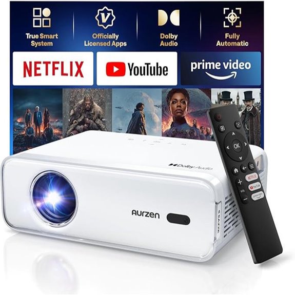 Aurzen EAZZE D1 Smart WiFi Bluetooth Projector