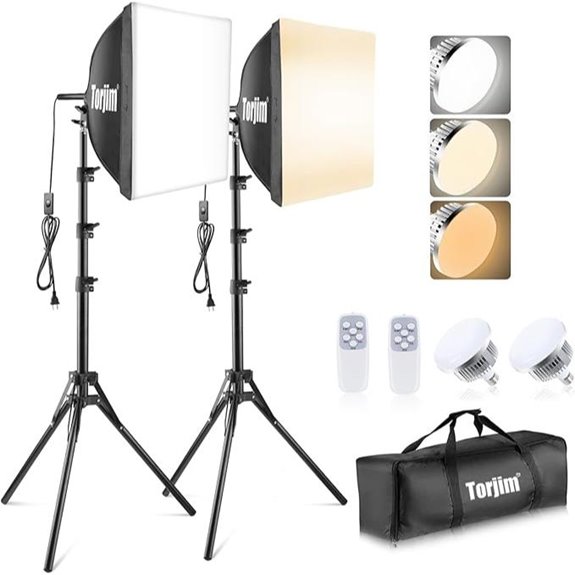 15 Best Professional Softbox Lighting Kits for Brand Videos 2026 15 Torjim 16 Softbox Lighting Kit with 85W LED Bulbs