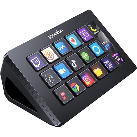 14 Best Stream Deck Controllers for Webinar Production in 2026 3 SOOMFON Stream Controller with LCD Macro Keys