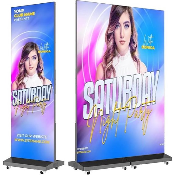 15 Top-Rated Portable Digital Signage Kiosks for 2026 Event Booths 12 MWE P1.86 Spliceable LED Poster Screen (2 Panels)